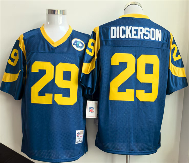 Men's Royal Los Angeles Rams #29 Eric Dickerson Throwback Stitched Football Jersey